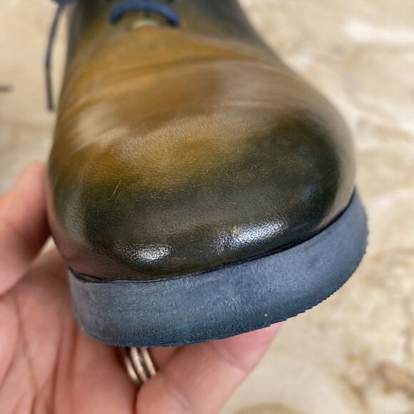 Messico Handcrafted Leather Derby Lace Up Shoes - Picture 12 of 14